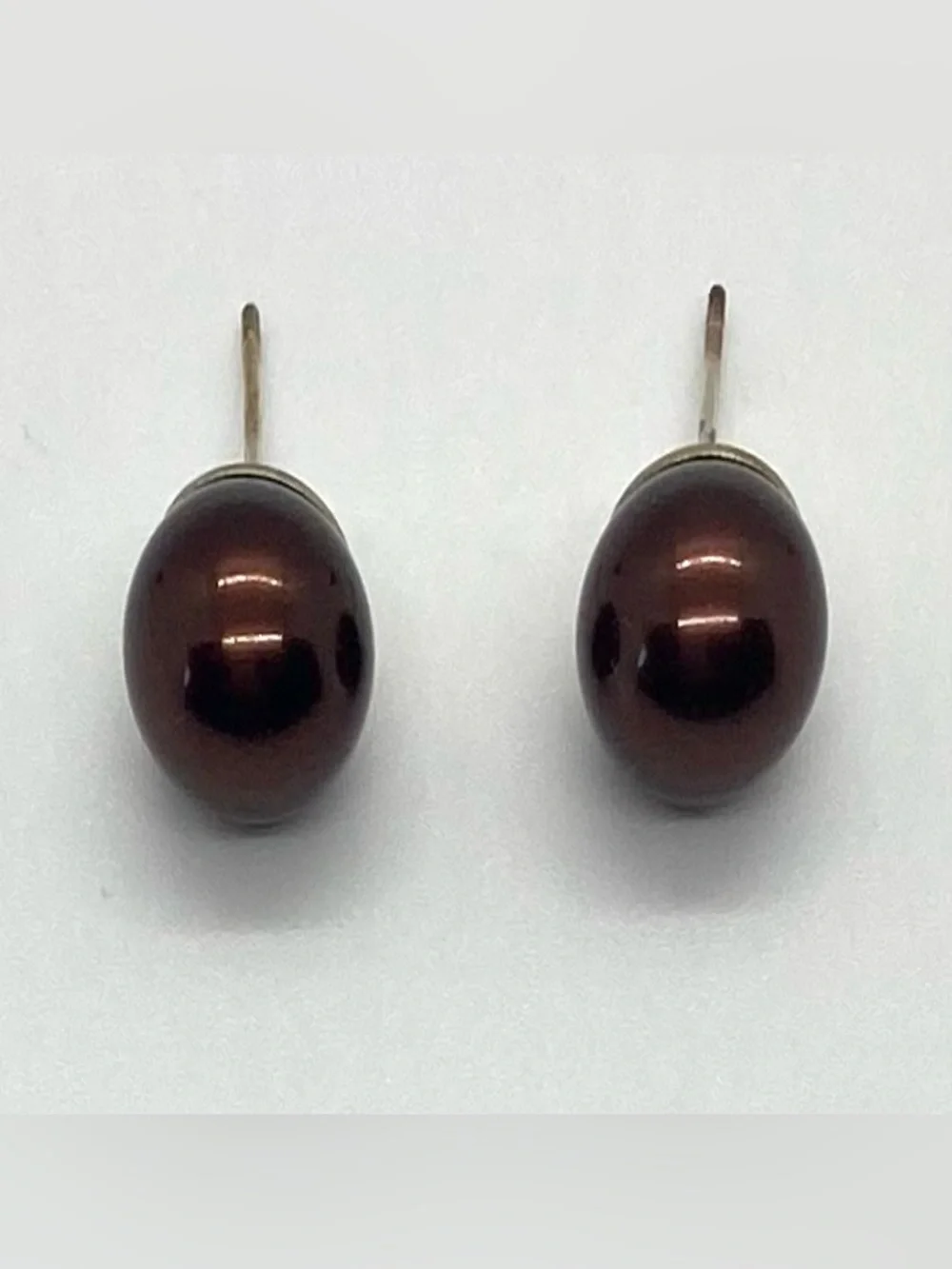 Vintage Brown Pearl Earrings Fall 90s Minimalism Whimsigoth Preppy Cottagecore